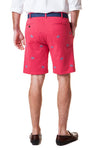 Cisco Short Stretch Twill Hurricane Red with Blue Crab - Castaway Nantucket Island