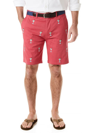 Cisco Short Stretch Twill Hurricane Red with Martini - Castaway Nantucket Island