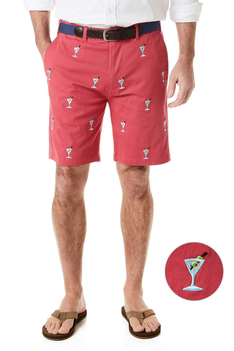 Cisco Short Stretch Twill Hurricane Red with Martini - Castaway Nantucket Island