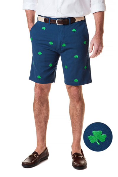 Cisco Short Stretch Twill Nantucket Navy With Shamrock - Castaway Nantucket Island