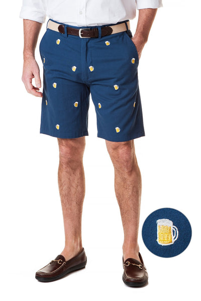 Cisco Short Stretch Twill Navy with Beer Mug - Castaway Nantucket Island