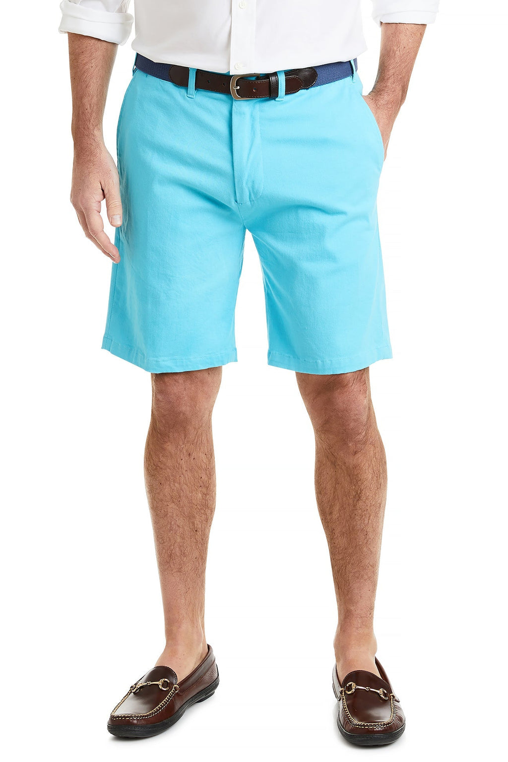 Cisco Short Stretch Twill Neon Caribbean Blue MENS SHORTS Castaway Nantucket Island