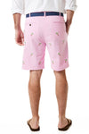 Cisco Short Stretch Twill Pink with Palm Tree - Castaway Nantucket Island