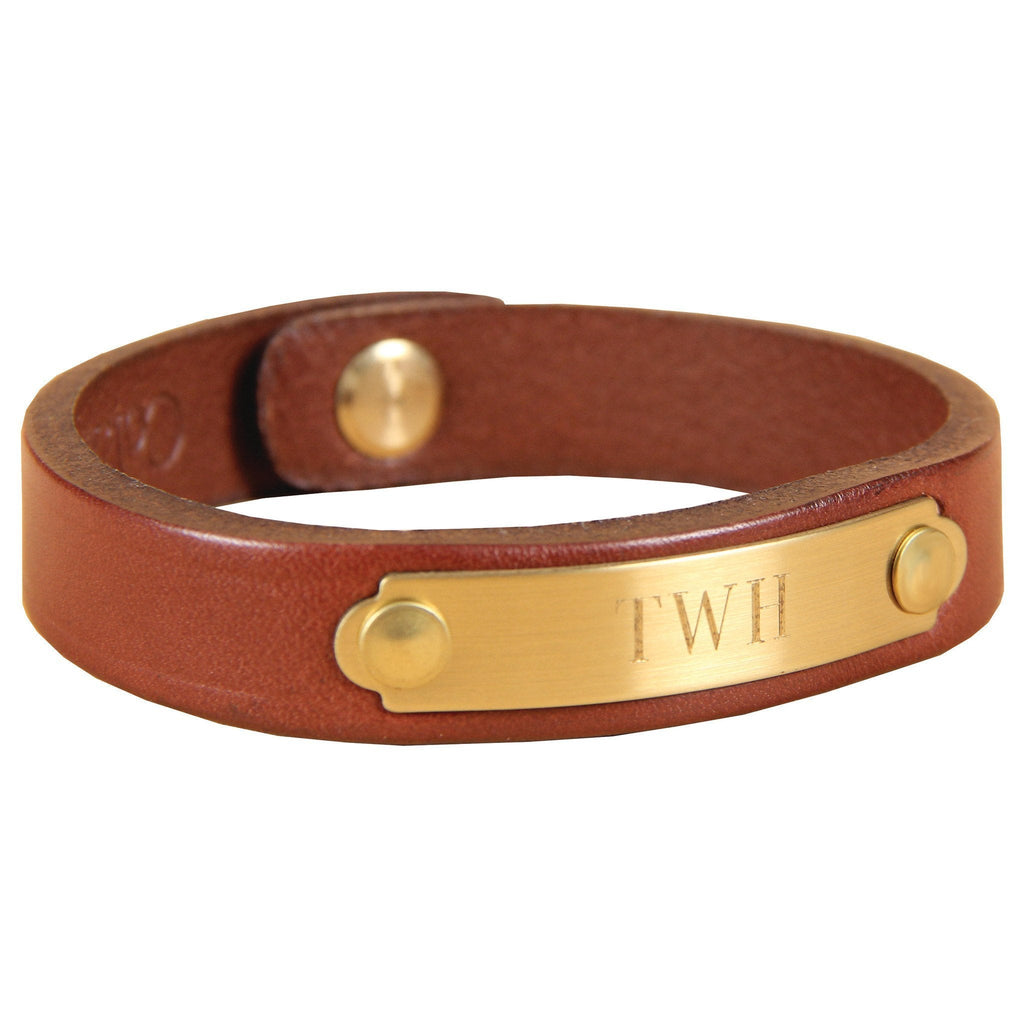Col. Littleton Camp Bracelet Brown Leather - MENS ACCESSORIES - Castaway Nantucket Island