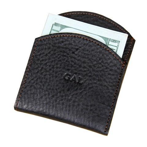 Col. Littleton Front Pocket Wallet Black Leather - MENS ACCESSORIES - Castaway Nantucket Island