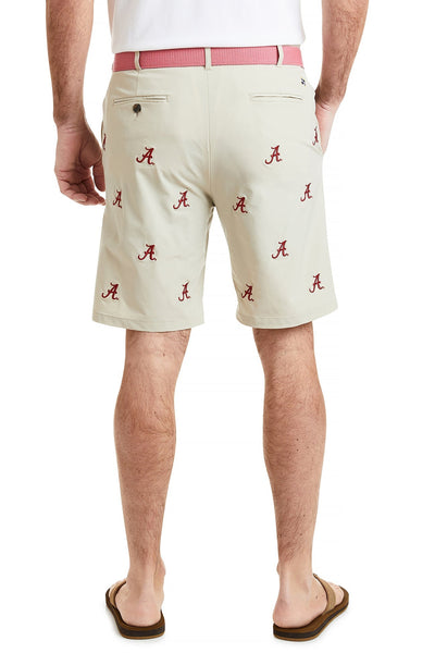 Collegiate ACKformance Short Khaki with Alabama MENS EMBROIDERED SHORTS Castaway Nantucket Island