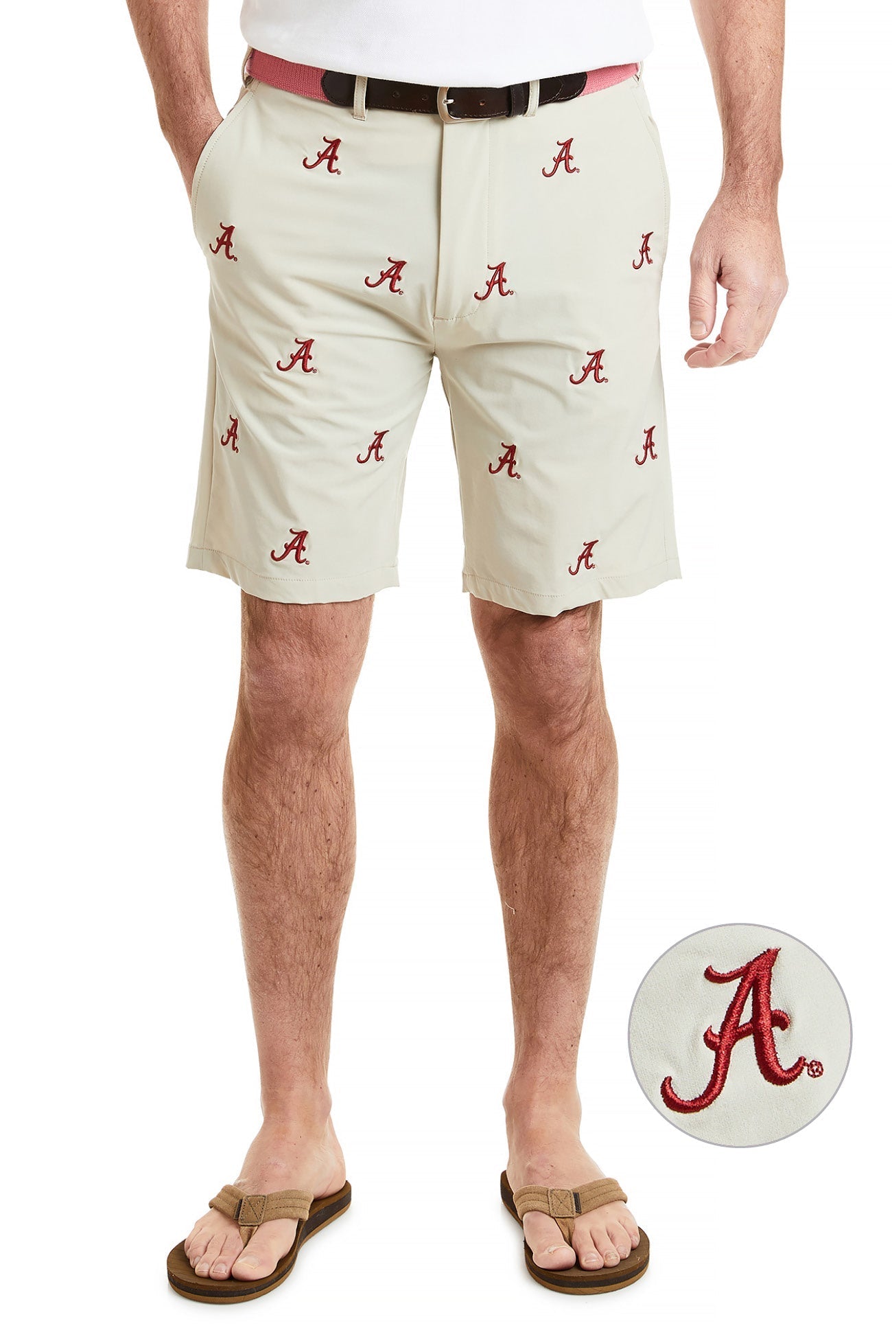 Collegiate ACKformance Short Khaki with Alabama MENS EMBROIDERED SHORTS Castaway Nantucket Island