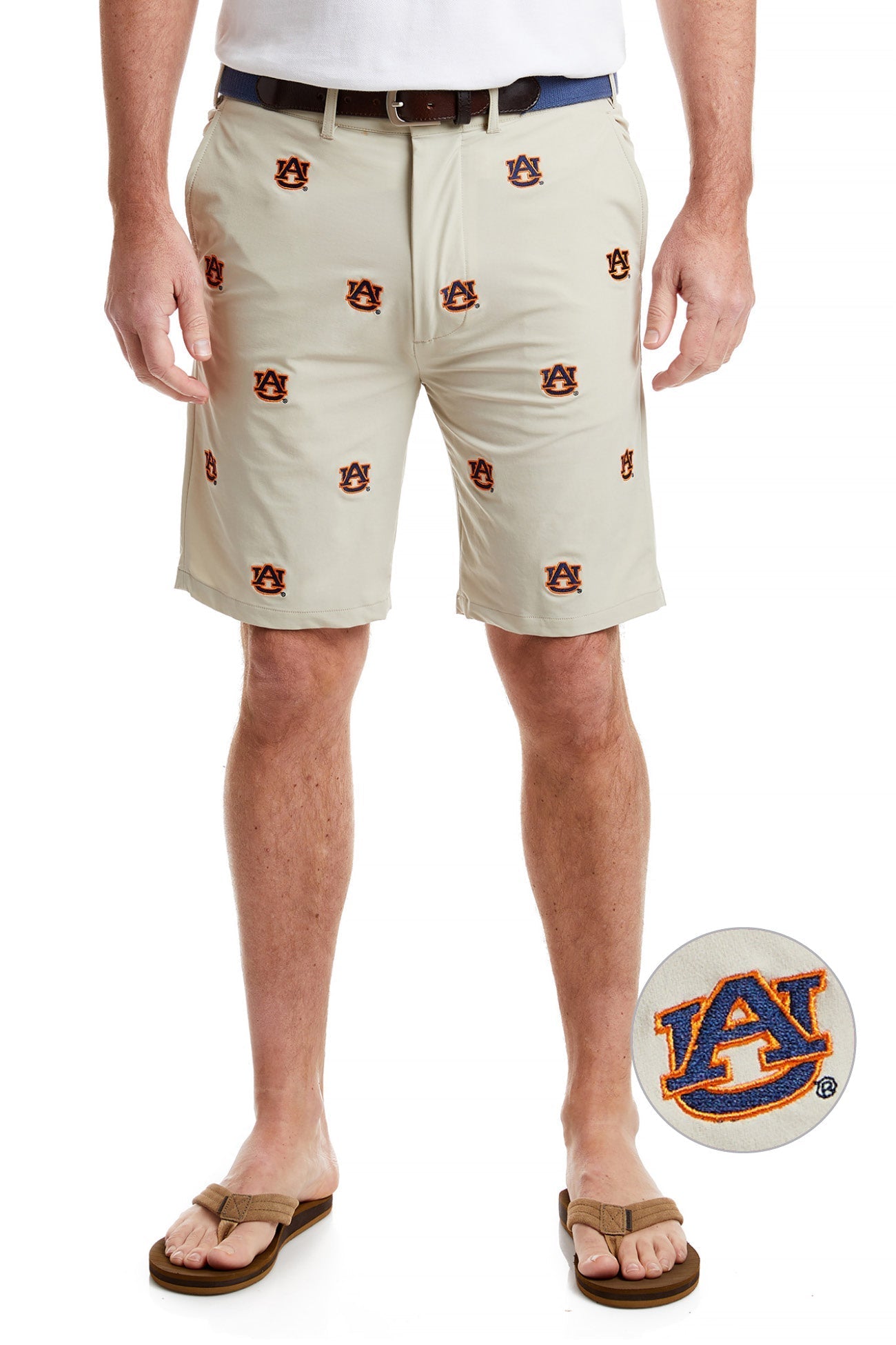 Collegiate ACKformance Short Khaki with Auburn University MENS EMBROIDERED SHORTS Castaway Nantucket Island