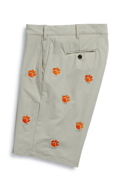 Collegiate ACKformance Short Khaki with Clemson MENS EMBROIDERED SHORTS Castaway Nantucket Island