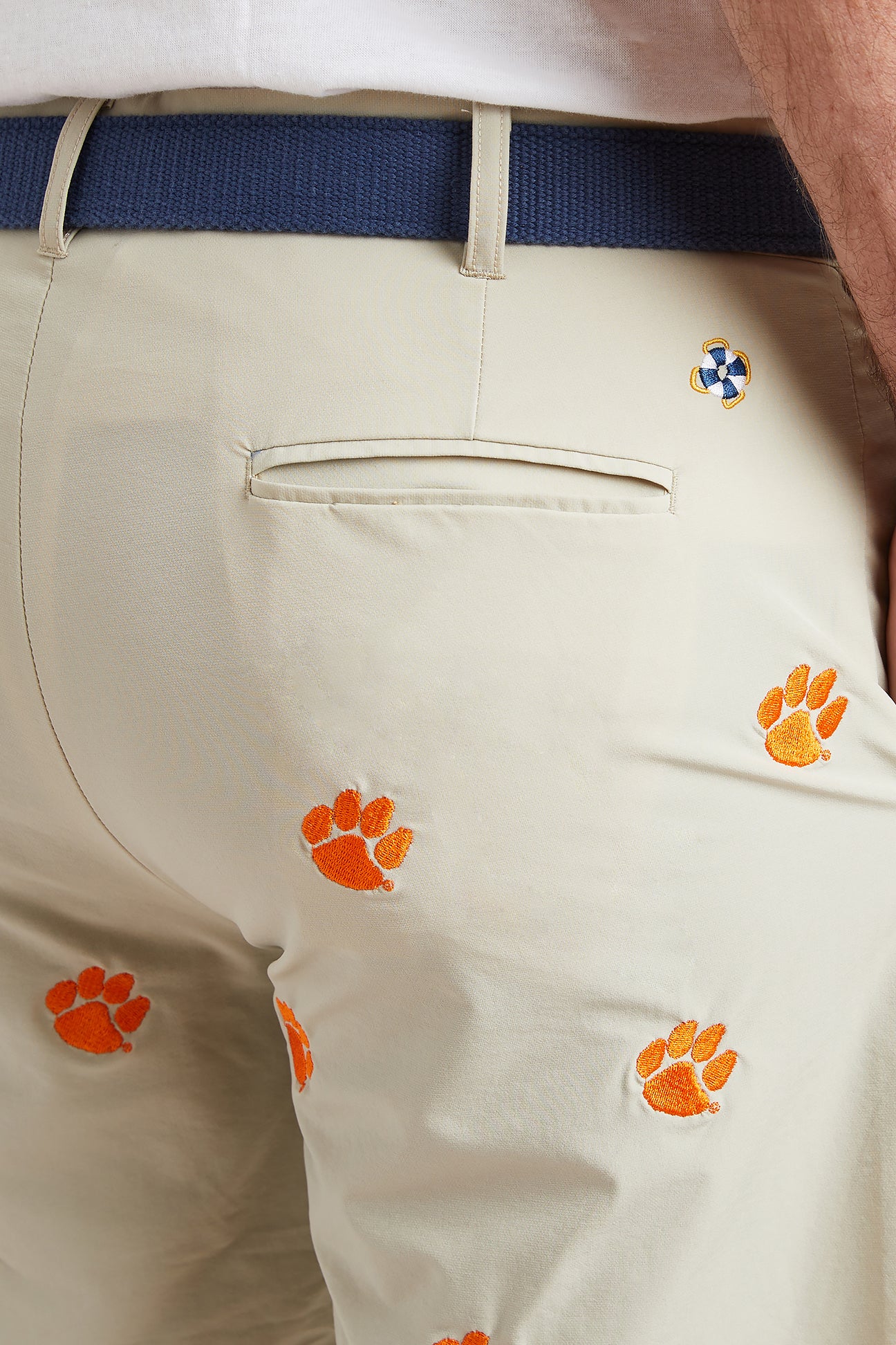 Collegiate ACKformance Short Khaki with Clemson MENS EMBROIDERED SHORTS Castaway Nantucket Island