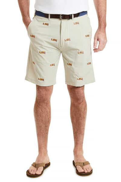 Collegiate ACKformance Short Khaki with LSU MENS EMBROIDERED SHORTS Castaway Nantucket Island