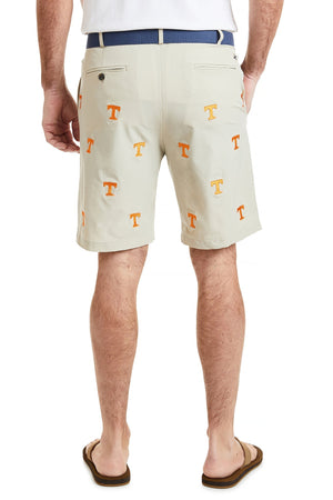 Collegiate ACKformance Short Khaki with Tennessee MENS EMBROIDERED SHORTS Castaway Nantucket Island