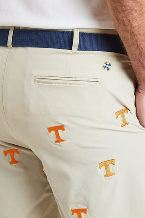 Collegiate ACKformance Short Khaki with Tennessee MENS EMBROIDERED SHORTS Castaway Nantucket Island