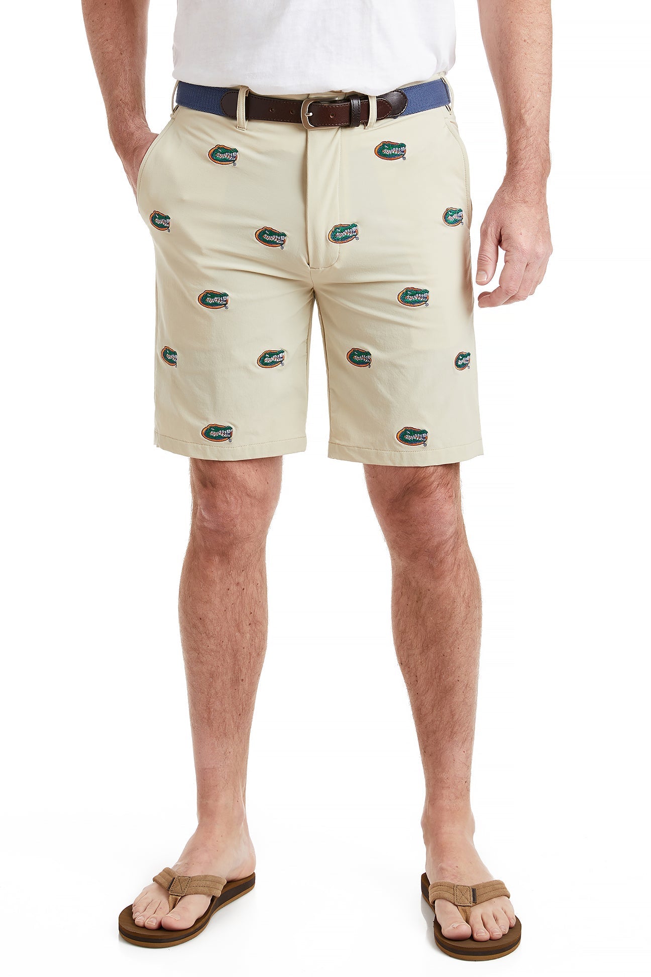 Collegiate ACKformance Short Khaki with University of Florida Gators MENS EMBROIDERED SHORTS Castaway Nantucket Island