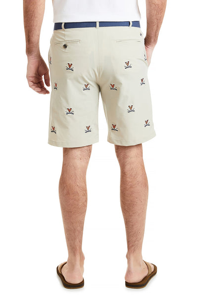 Collegiate ACKformance Short Khaki with UVA MENS EMBROIDERED SHORTS Castaway Nantucket Island