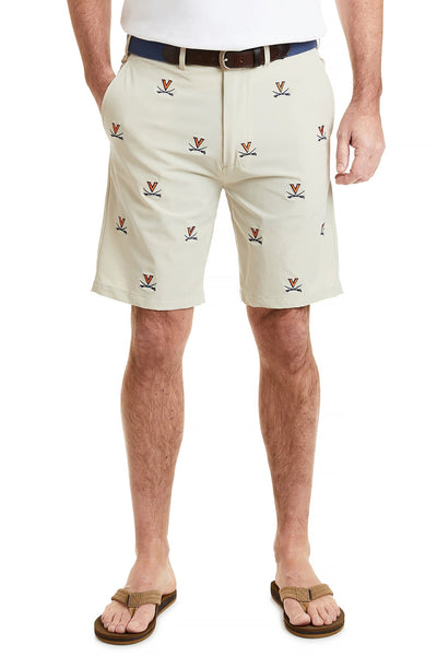 Collegiate ACKformance Short Khaki with UVA MENS EMBROIDERED SHORTS Castaway Nantucket Island