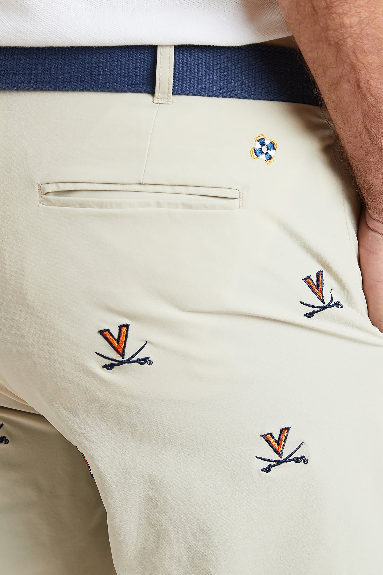 Collegiate ACKformance Short Khaki with UVA MENS EMBROIDERED SHORTS Castaway Nantucket Island