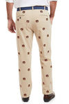 Collegiate Stretch Twill Pant Khaki with Auburn MENS EMBROIDERED PANTS Castaway Nantucket Island