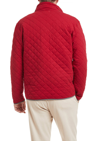 Cross Rip Quilted Sweatshirt Regatta Red MENS OUTERWEAR Castaway Nantucket Island