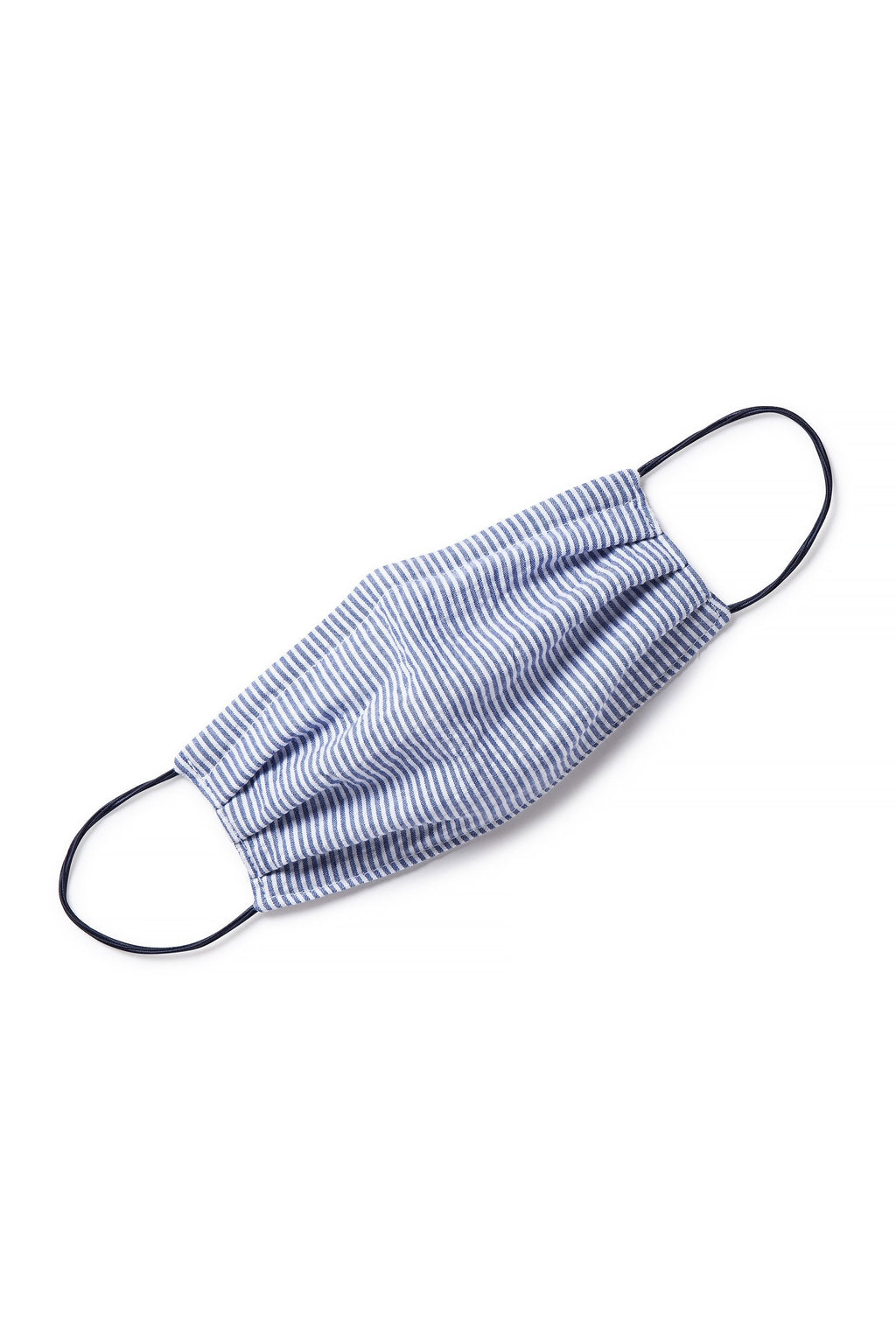 Face Mask Navy Seersucker - Castaway Nantucket Island