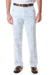 Harbor Pant Blue Seersucker with Flying Pig - ARCHIVED - Castaway Nantucket Island