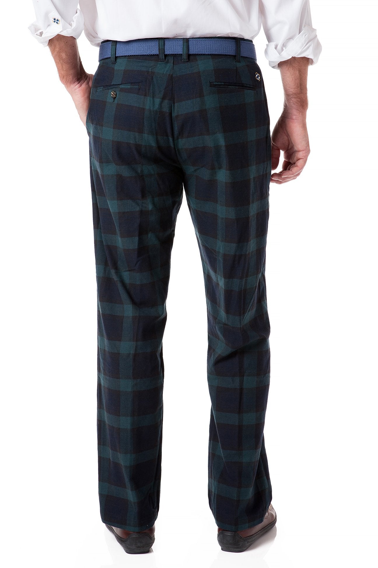 Harbor Pant Stretch Twill Blackwatch Tartan Plaid - Castaway Nantucket Island