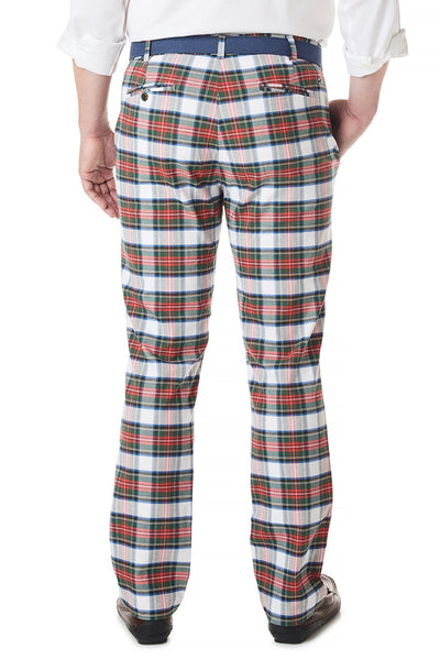 Harbor Pant Stretch Twill Dress Stewart Tartan Plaid - Castaway Nantucket Island