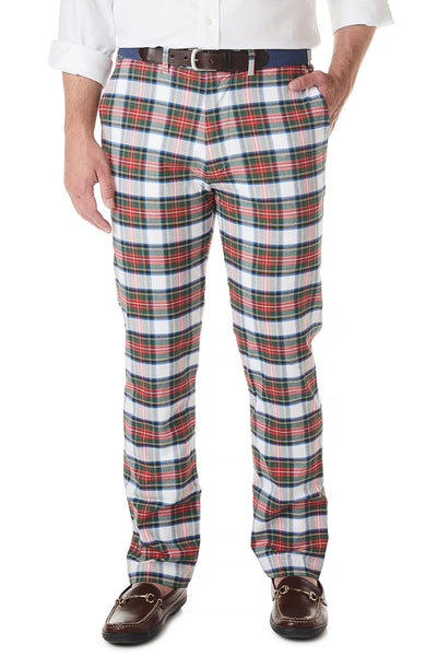 Harbor Pant Stretch Twill Dress Stewart Tartan Plaid - Castaway Nantucket Island