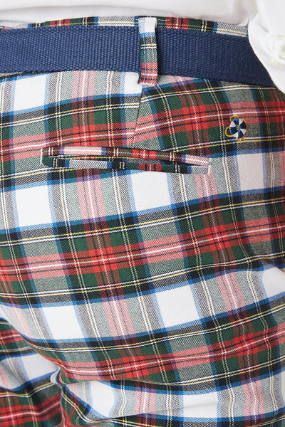 Harbor Pant Stretch Twill Dress Stewart Tartan Plaid - Castaway Nantucket Island