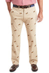 Harbor Pant Stretch Twill Khaki with Clydesdale MENS EMBROIDERED PANTS Castaway Nantucket Island