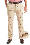 Harbor Pant Stretch Twill Khaki with Clydesdale MENS EMBROIDERED PANTS Castaway Nantucket Island