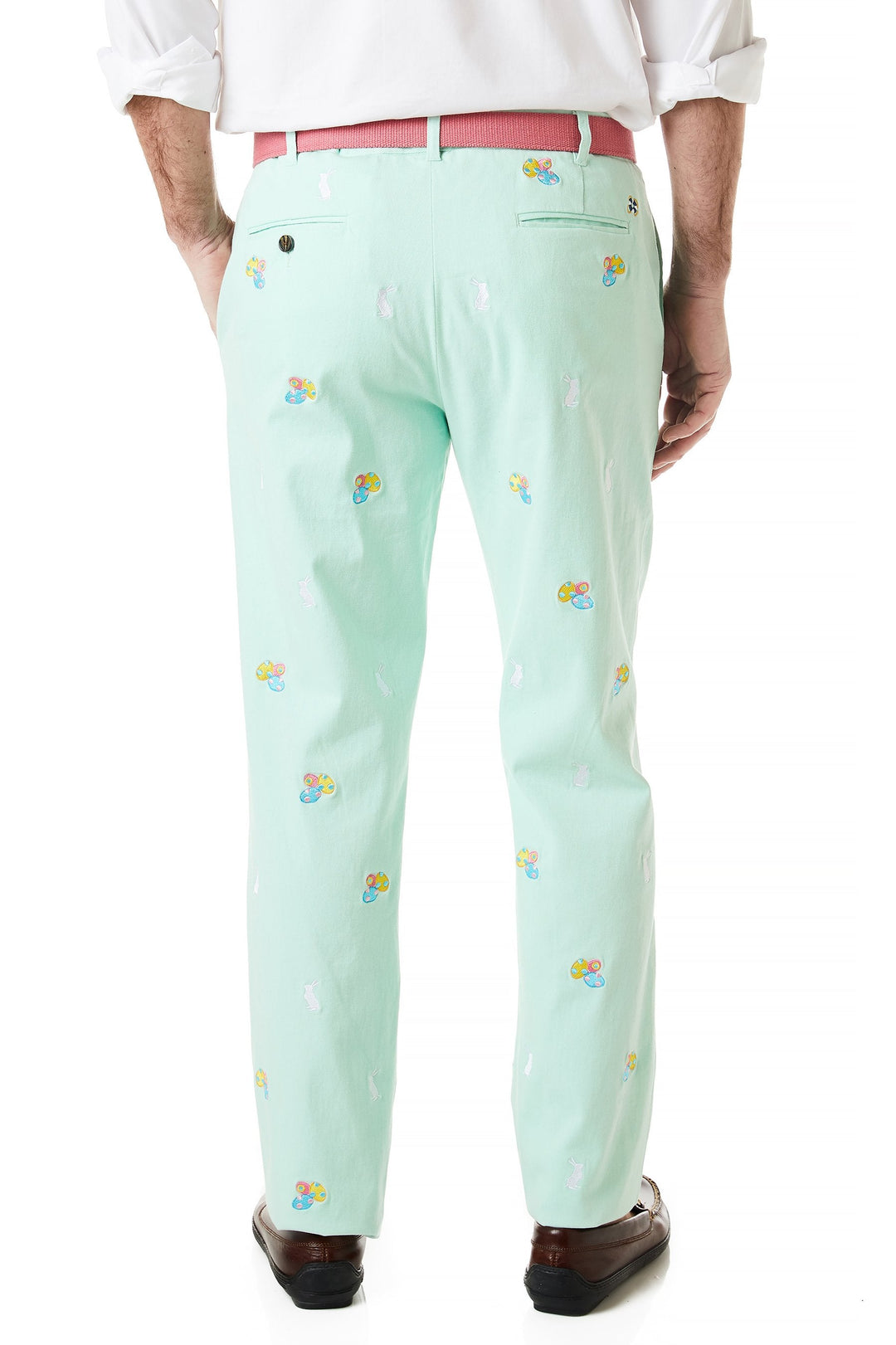 THE MUSEUM VISITOR★RABBIT EMBROIDERY STRIPE CARPENTER PANTS Konin pant - 10 oz hickory stripe | Scarf Brothers