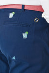 Harbor Pant Stretch Twill Nantucket Navy with Fin & Tonic - Castaway Nantucket Island