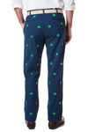 Harbor Pant Stretch Twill Nantucket Navy With Shamrock - Castaway Nantucket Island