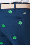 Harbor Pant Stretch Twill Nantucket Navy With Shamrock - Castaway Nantucket Island