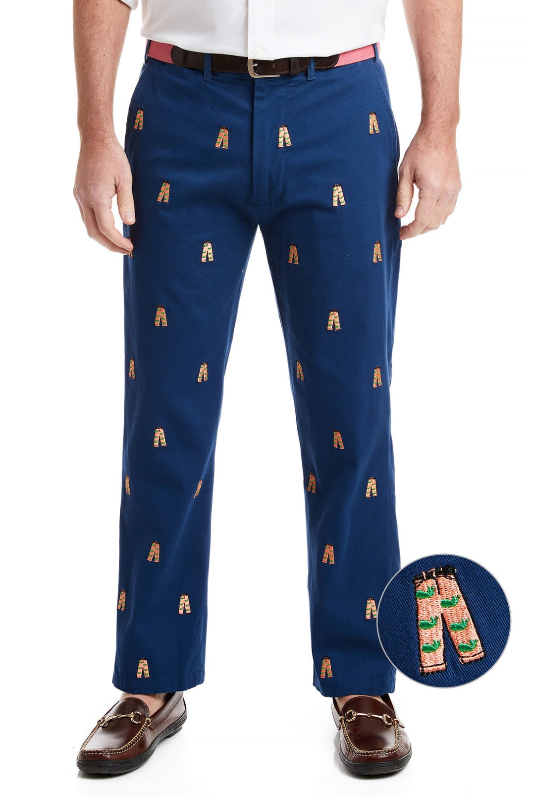 Whale Embroidered Pants, Nantucket Navy | Castaway – Castaway