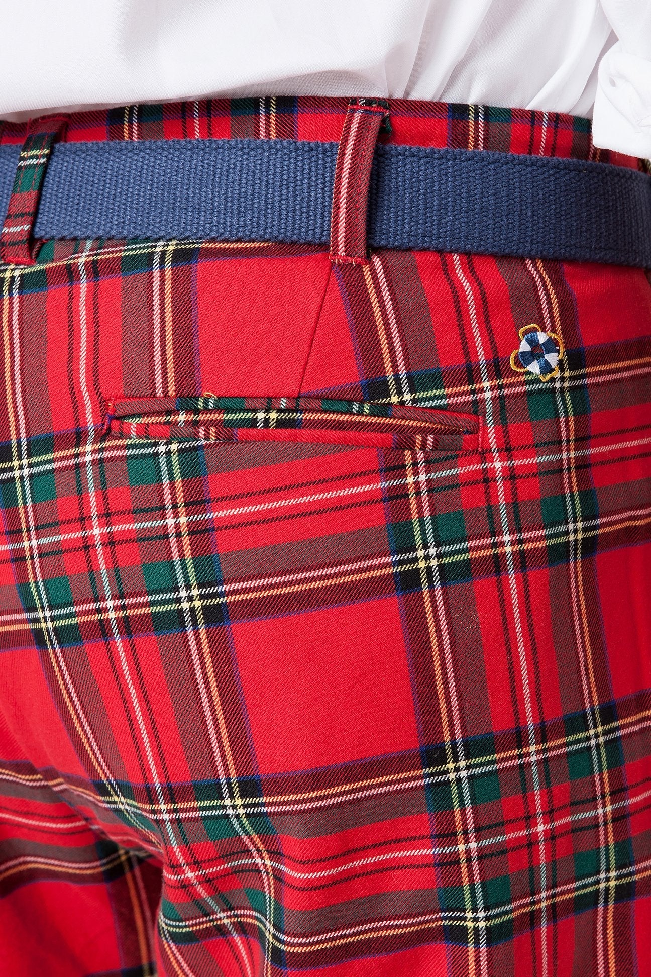 Harbor Pant Stretch Twill Royal Stewart Tartan Plaid - Castaway Nantucket Island