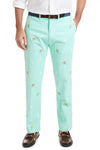 Harbor Pant Stretch Twill Seagrass with Easter Eggs & Bunny MENS EMBROIDERED PANTS Castaway Nantucket Island