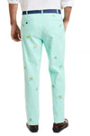 Harbor Pant Stretch Twill Seagrass with Easter Eggs & Bunny MENS EMBROIDERED PANTS Castaway Nantucket Island