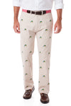 Harbor Pant Stretch Twill Stone with Woody & Christmas Tree - Castaway Nantucket Island