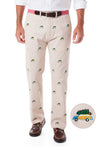 Harbor Pant Stretch Twill Stone with Woody & Christmas Tree - Castaway Nantucket Island