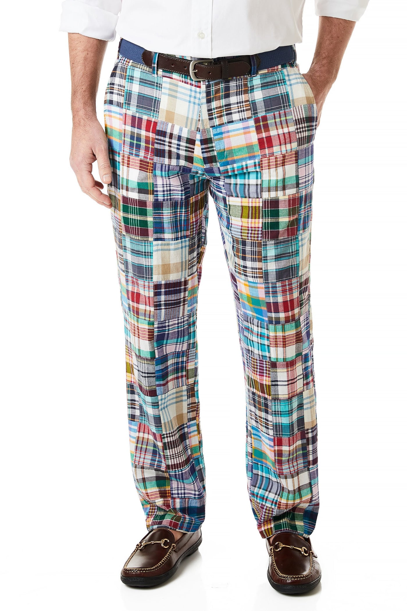 Harbor Pant Village Patch Madras - Castaway Nantucket Island