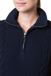 Holebrook Sweater Annika Navy WP 1/4 Zip - ARCHIVED - Castaway Nantucket Island