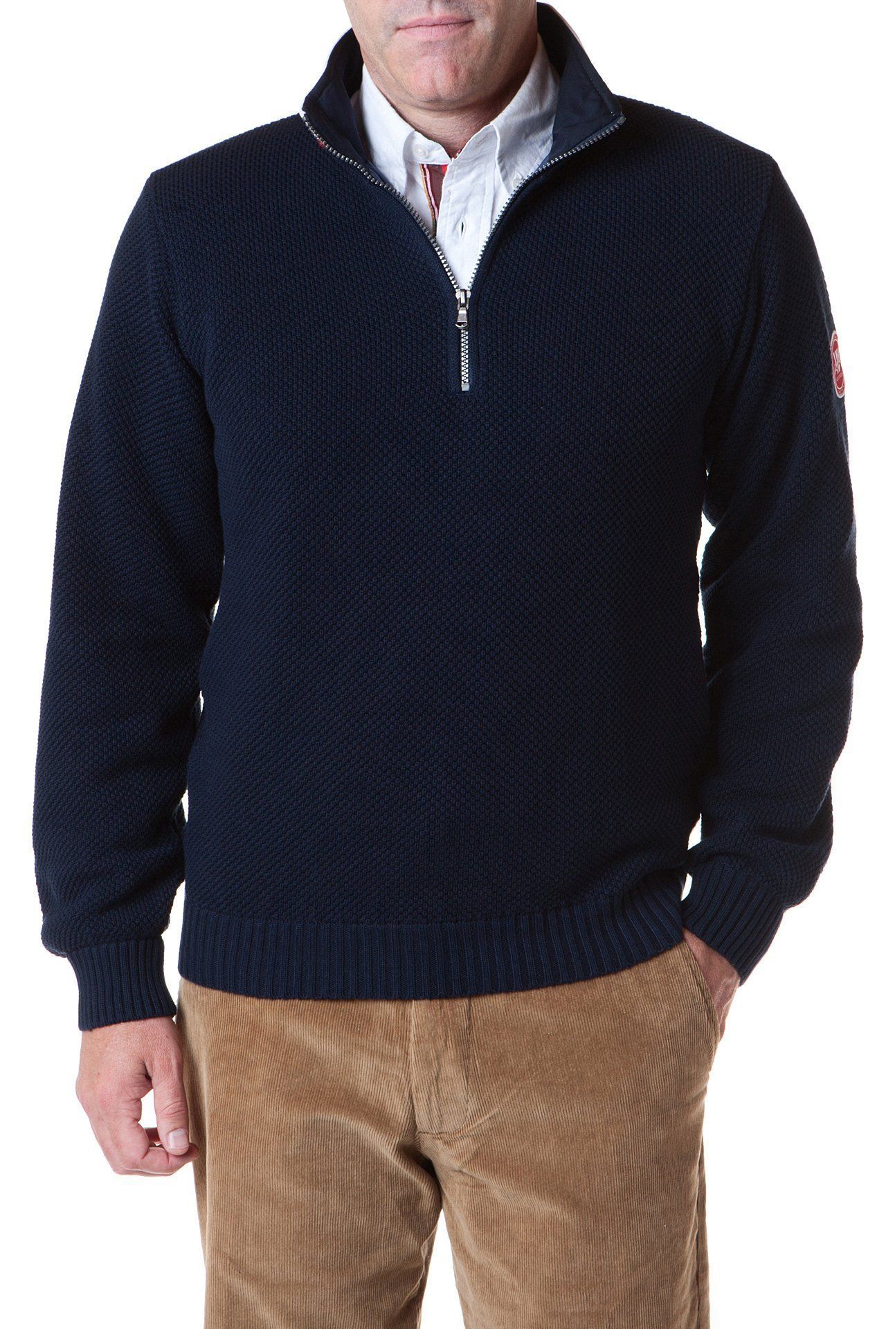 Holebrook Sweater Classic WP Navy - MENS OUTERWEAR - Castaway Nantucket Island