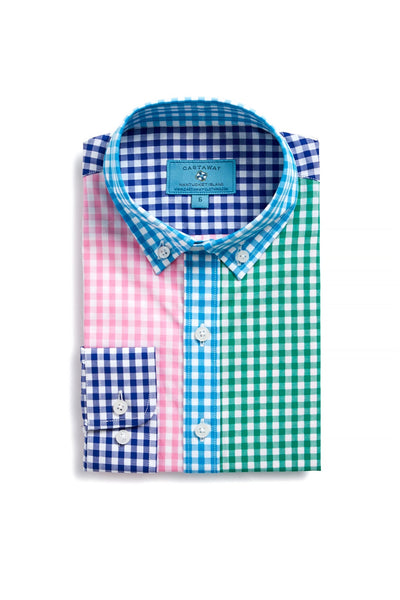 James Shirt Party Gingham Panel BOYS SHIRTS Castaway Nantucket Island