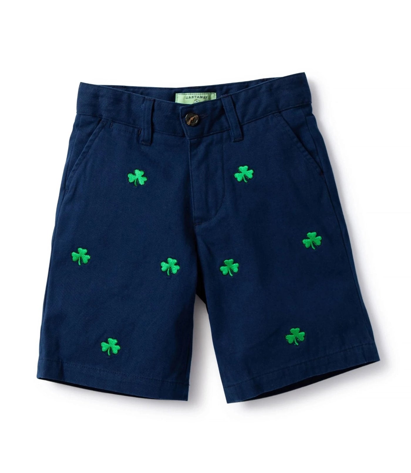 Jetties Short Stretch Twill Nantucket Navy with Shamrock - Castaway Nantucket Island