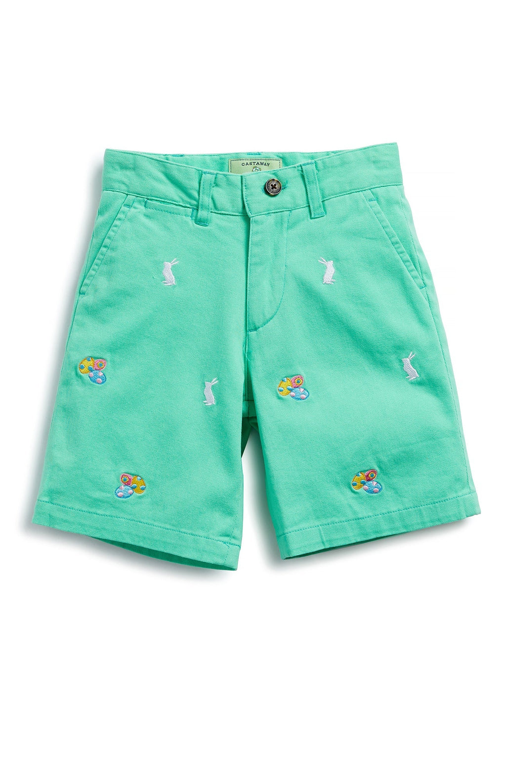 Jetties Short Stretch Twill Spring Green With Easter Eggs Bunny BOYS jetties-short-stretch-twill-spring-green-with-easter-eggs-bunny-boys