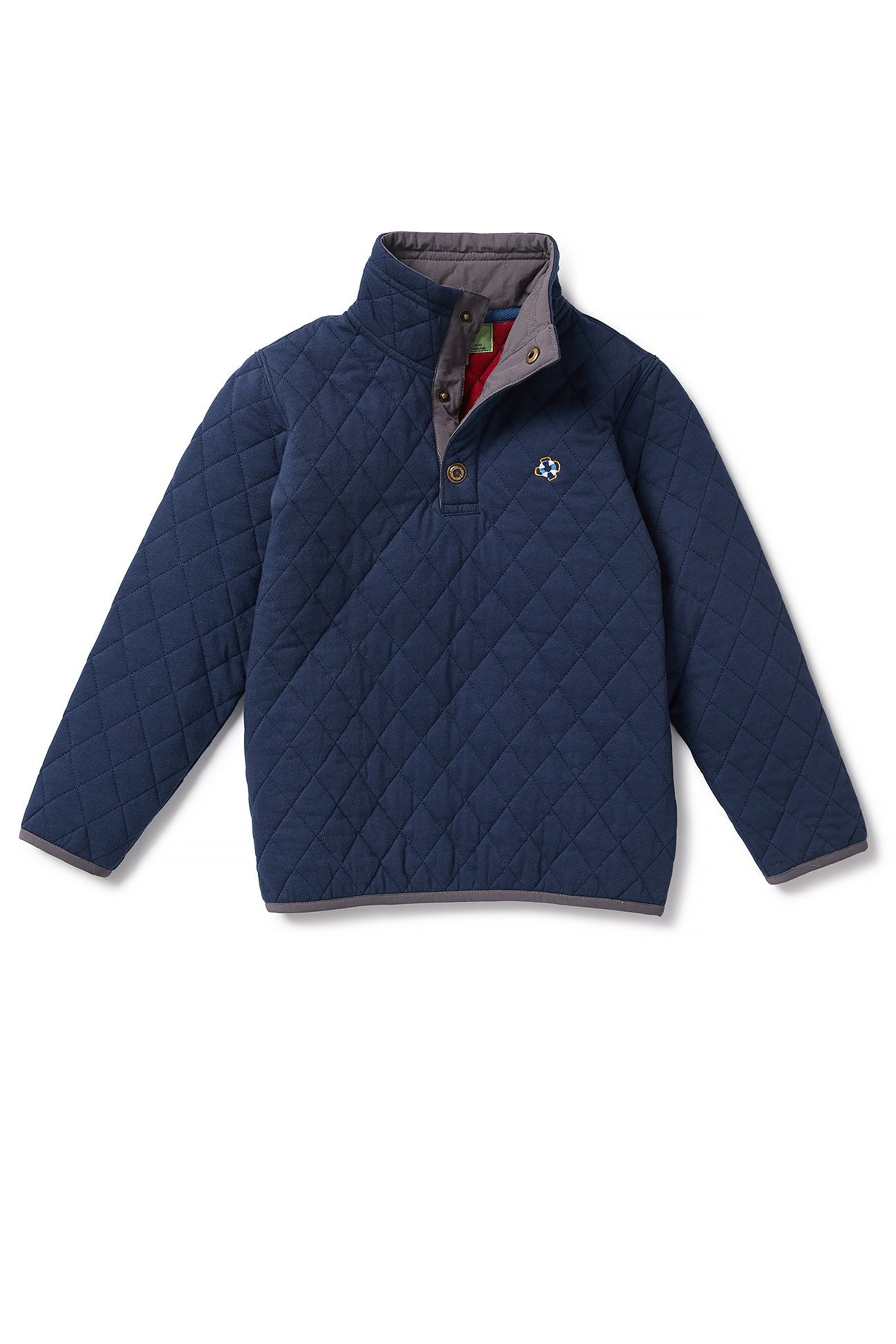 Kids Cross Rip Quilted Sweatshirt Nantucket Navy - Castaway Nantucket Island