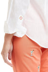 Ladies Button Down Shirt White Linen LADIES SHIRTS Castaway Nantucket Island
