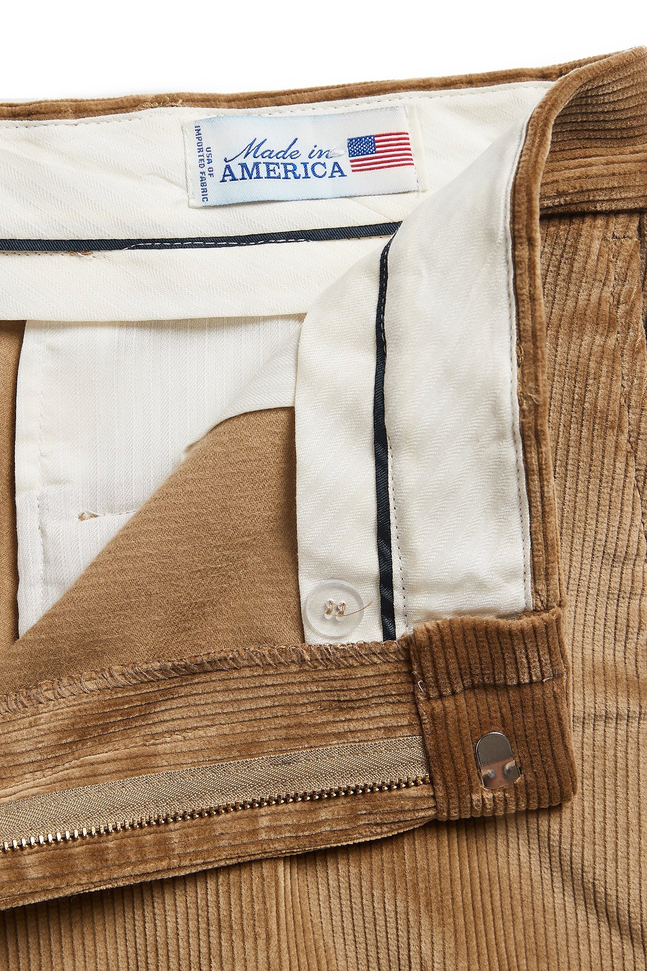 Men's English Stretch Cord Pant Khaki - Castaway Nantucket Island